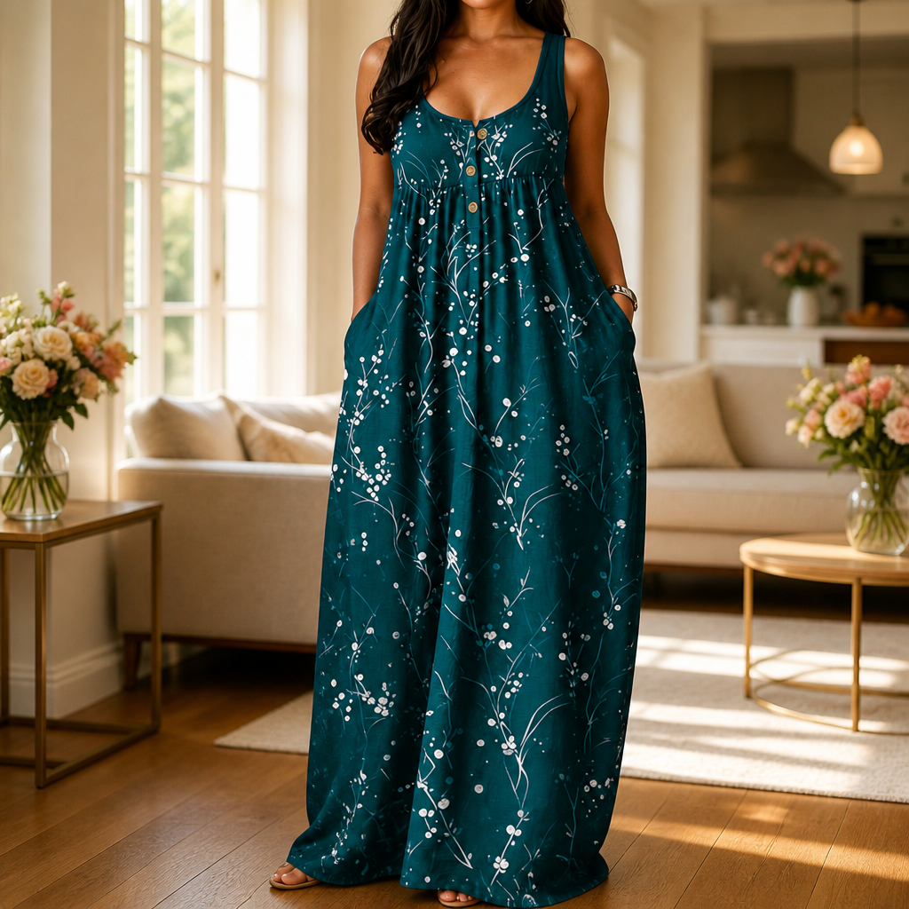 Stillwear – Sukienka Maxi, która opada, nigdy się nie przylega