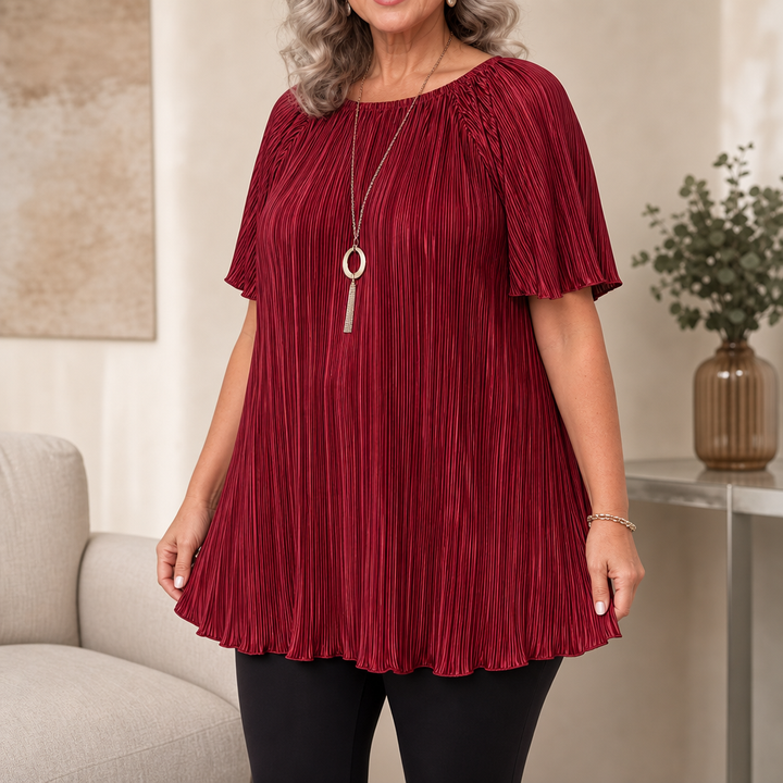 Wearbella – Bluzka z plisami w szerokim kroju