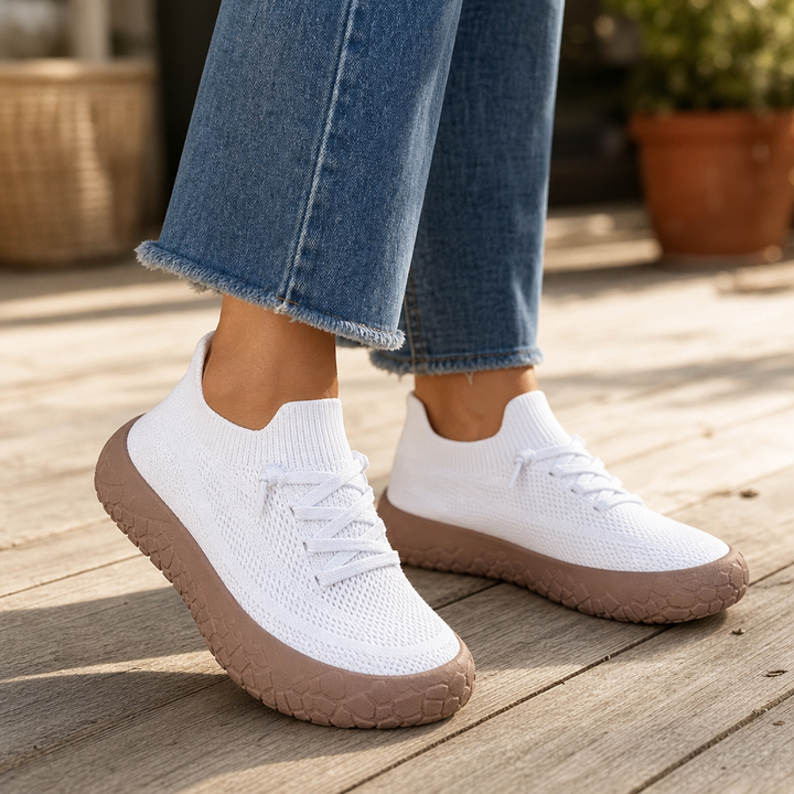 Cloudstep – Sneakersy Slip-On z Elastycznym Kołnierzem z Dzianiny