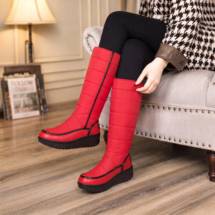 Wearbella – Botki z sztucznym futrem do kolan