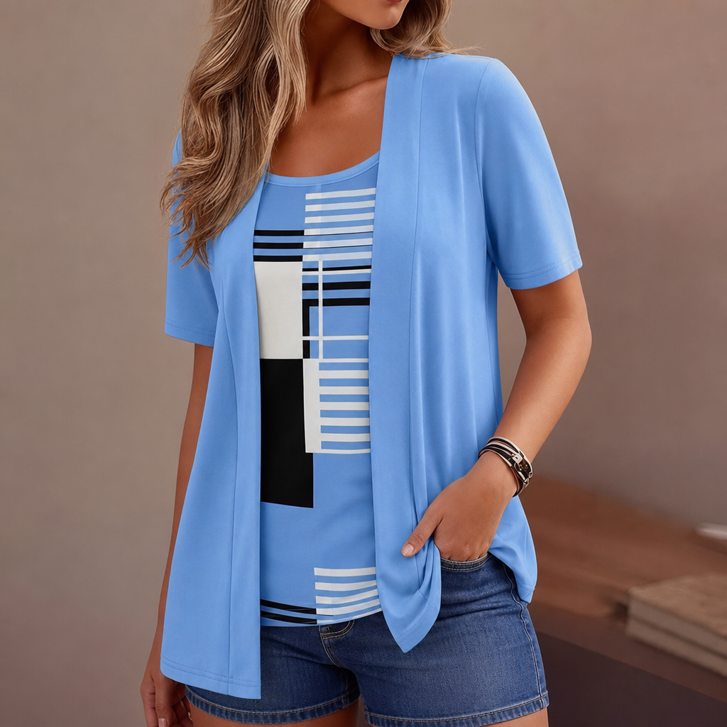 Wearbella – Top w stylu warstwowym z kolorowymi blokami