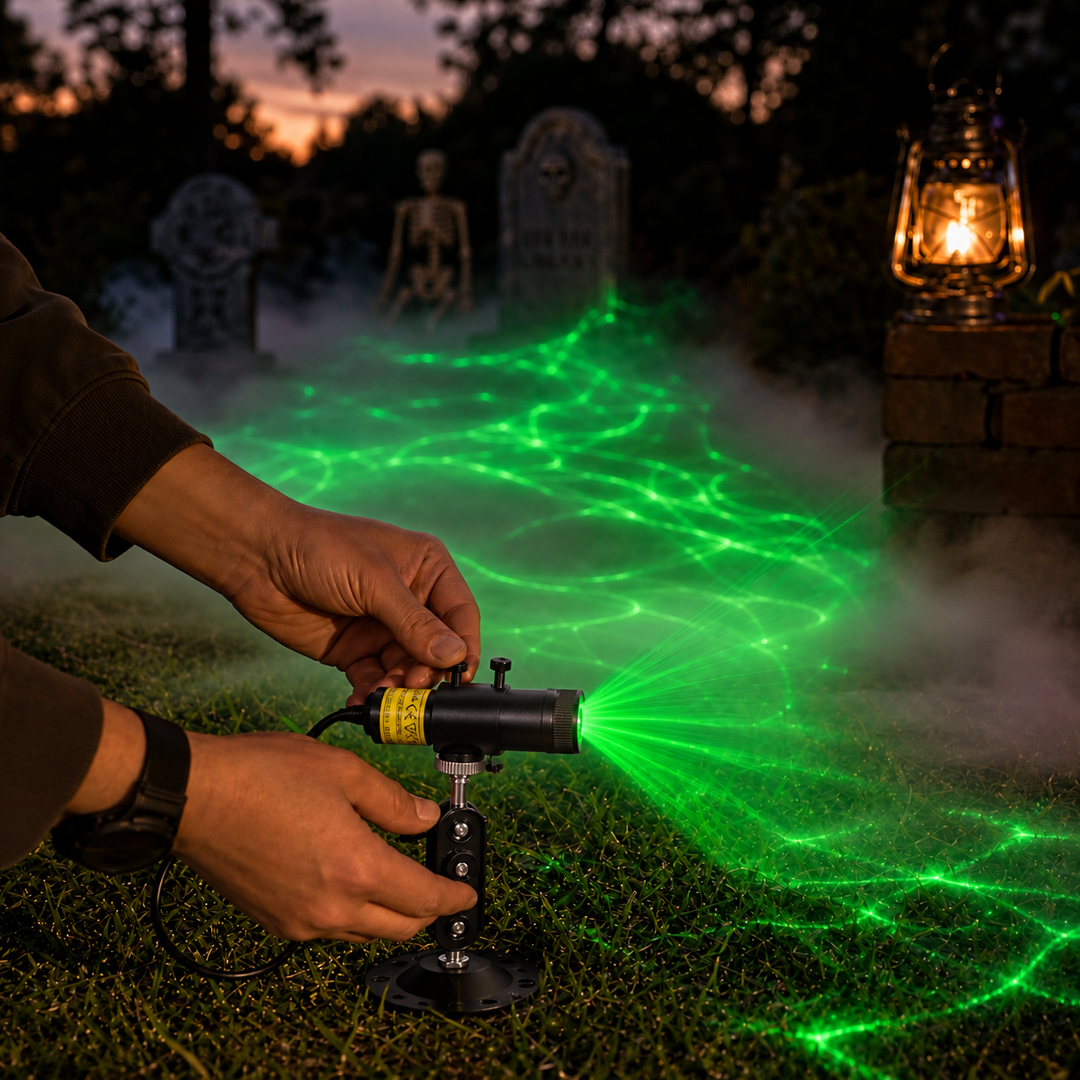 Swampglow – Zielony Projektor Laserowy na Halloween