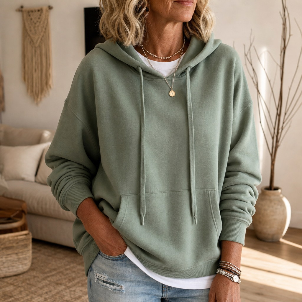 Wearbella – Oversized Hoodie z Bawełny z Opadającymi Ramionami