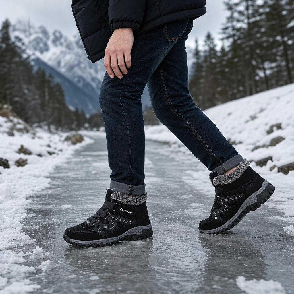 Cozywalk – Botki za kostkę z ociepleniem i antypoślizgową podeszwą