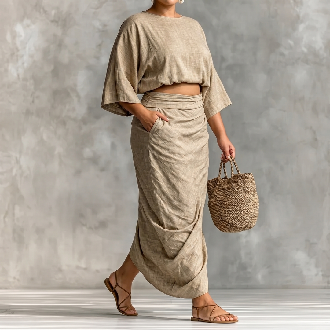 Lunavia – Damski zestaw z kimono rękawem w rozmiarze plus
