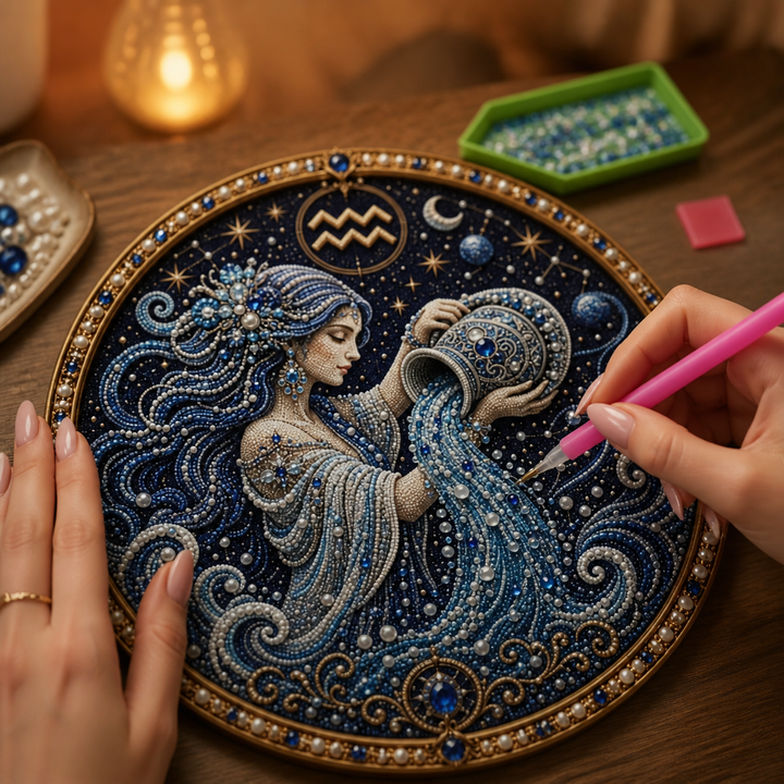 Pearlume – Zestaw do tworzenia mozaiki z 3D perłami zodiaku