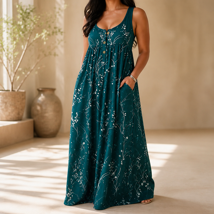 Stillwear – Sukienka Maxi, która opada, nigdy się nie przylega