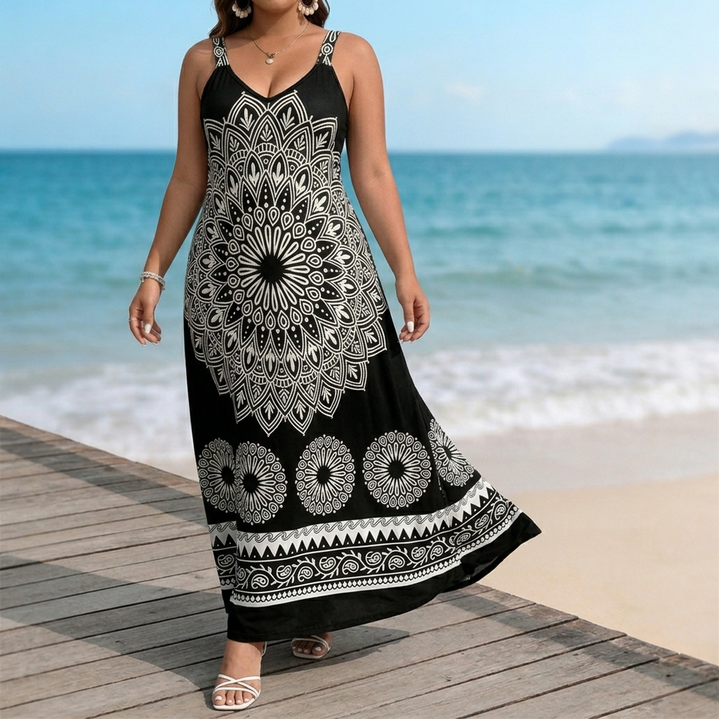 Mandara – Boho Mandala Maxi Dress