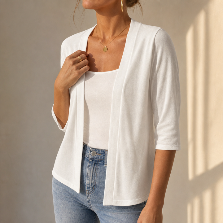 Wearbella – Kardigan dzianinowy półprzezroczysty z otwartym przodem