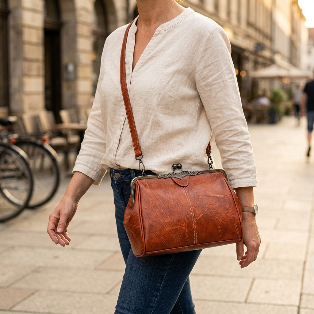 Bellora – Vintage Torebka z Zapięciem na Zamek