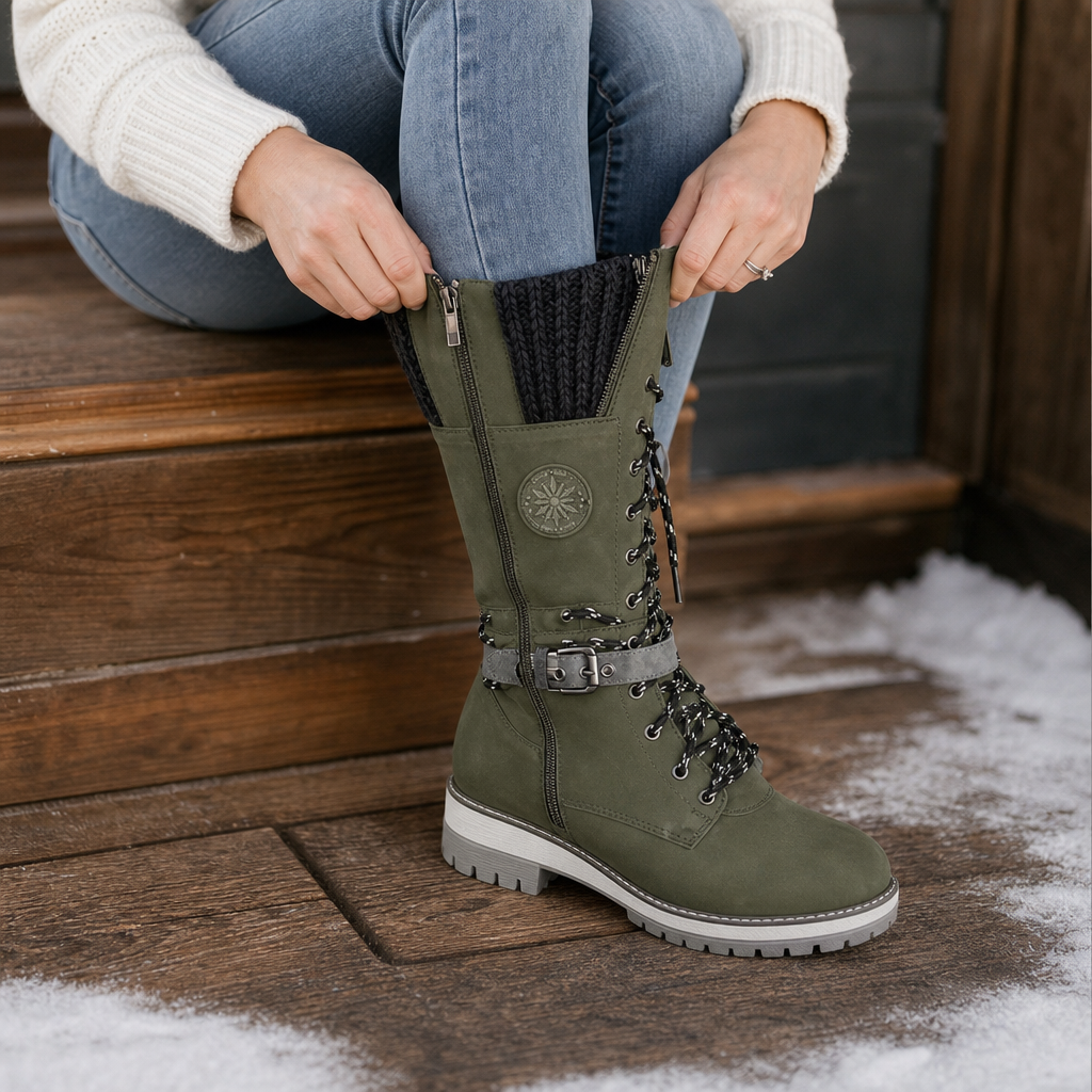 Snowbella – Zimowe Buty do Kolan z Boku na Zamek