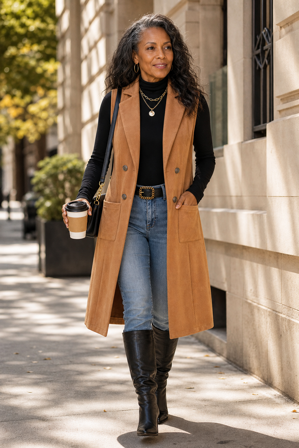 Longline &amp; Co – Kamizelka bez rękawów z otwartym przodem