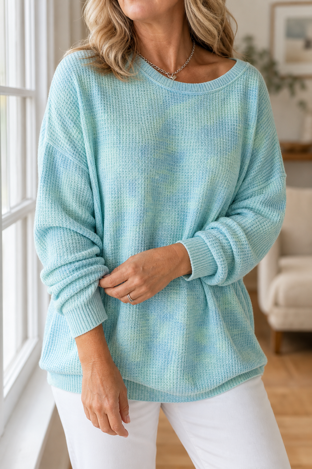 Wearbella – Oversized Sweter z Prążkowanej Dzianiny
