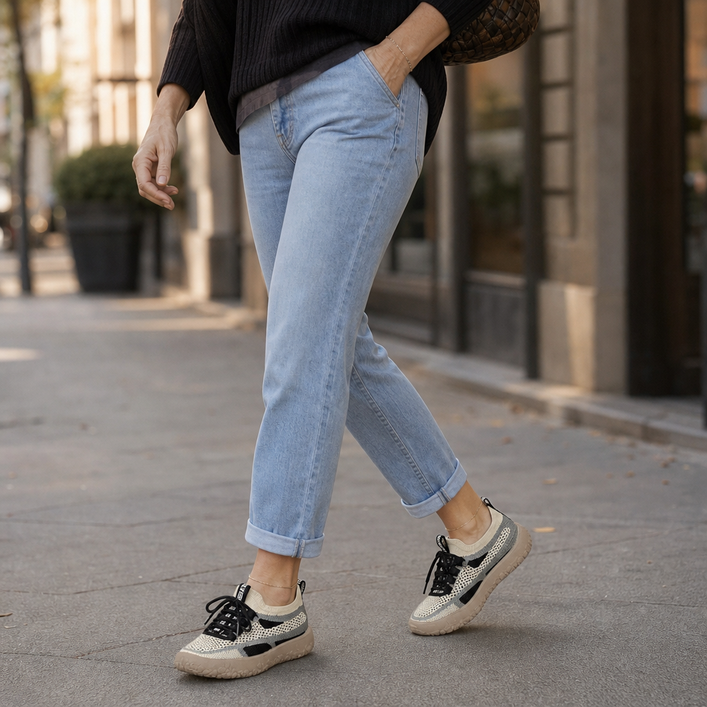 Vivelyn – Sneakersy z dzianinowym wierzchem i amortyzowaną podeszwą