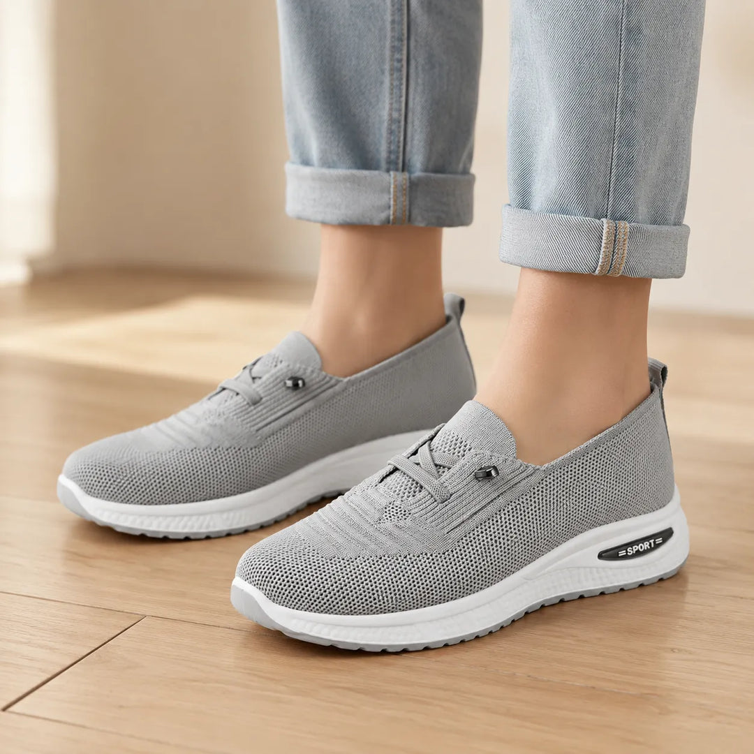 Stelora – Dzianinowe Sneakersy Slip On dla kobiet, Amortyzowane Buty do Codziennego Chodzenia