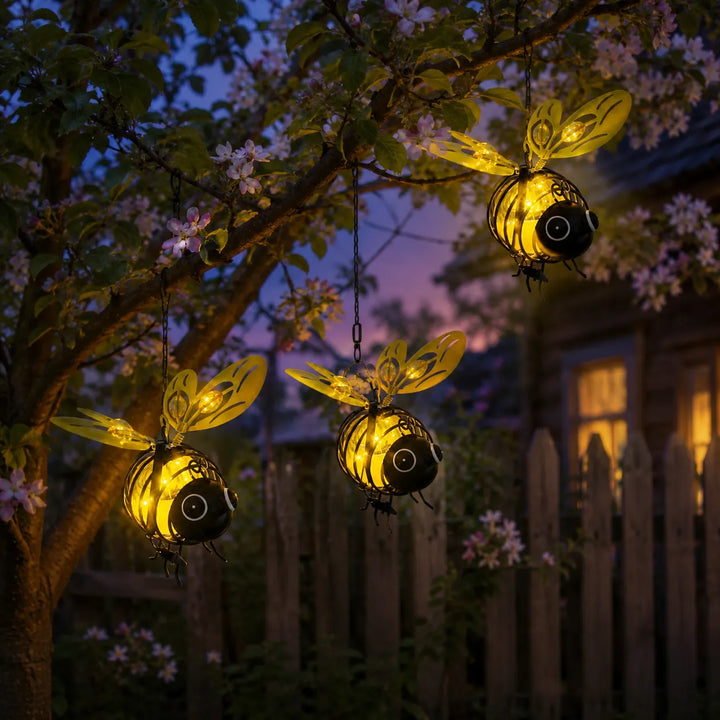 Beeloom – Słoneczna Lampa Wisząca w Kształcie Pszczoły do Ogrodu