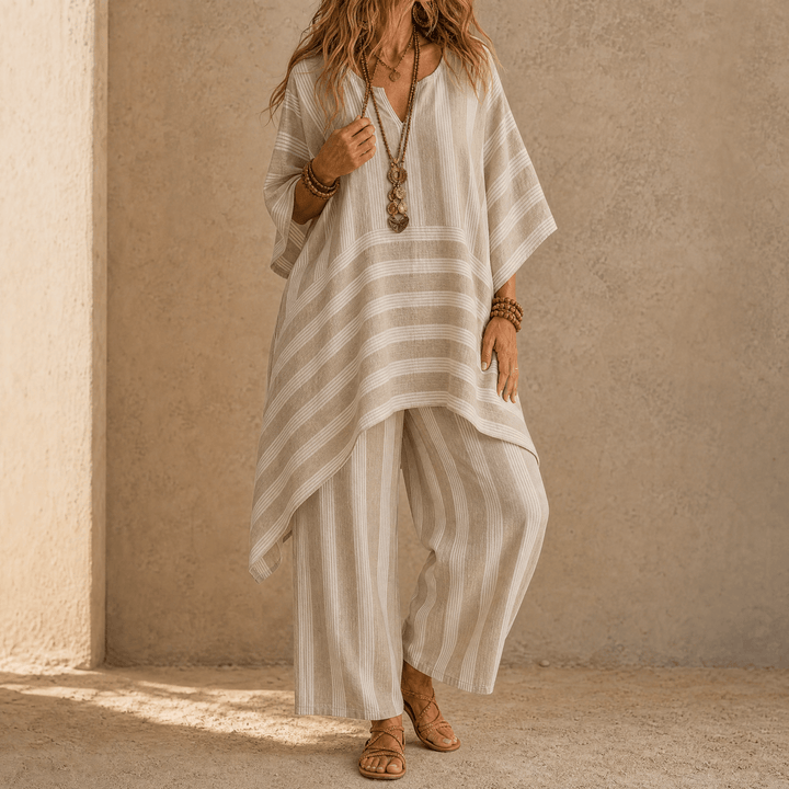 Iluma – Damska tunika boho i zestaw szerokich spodni