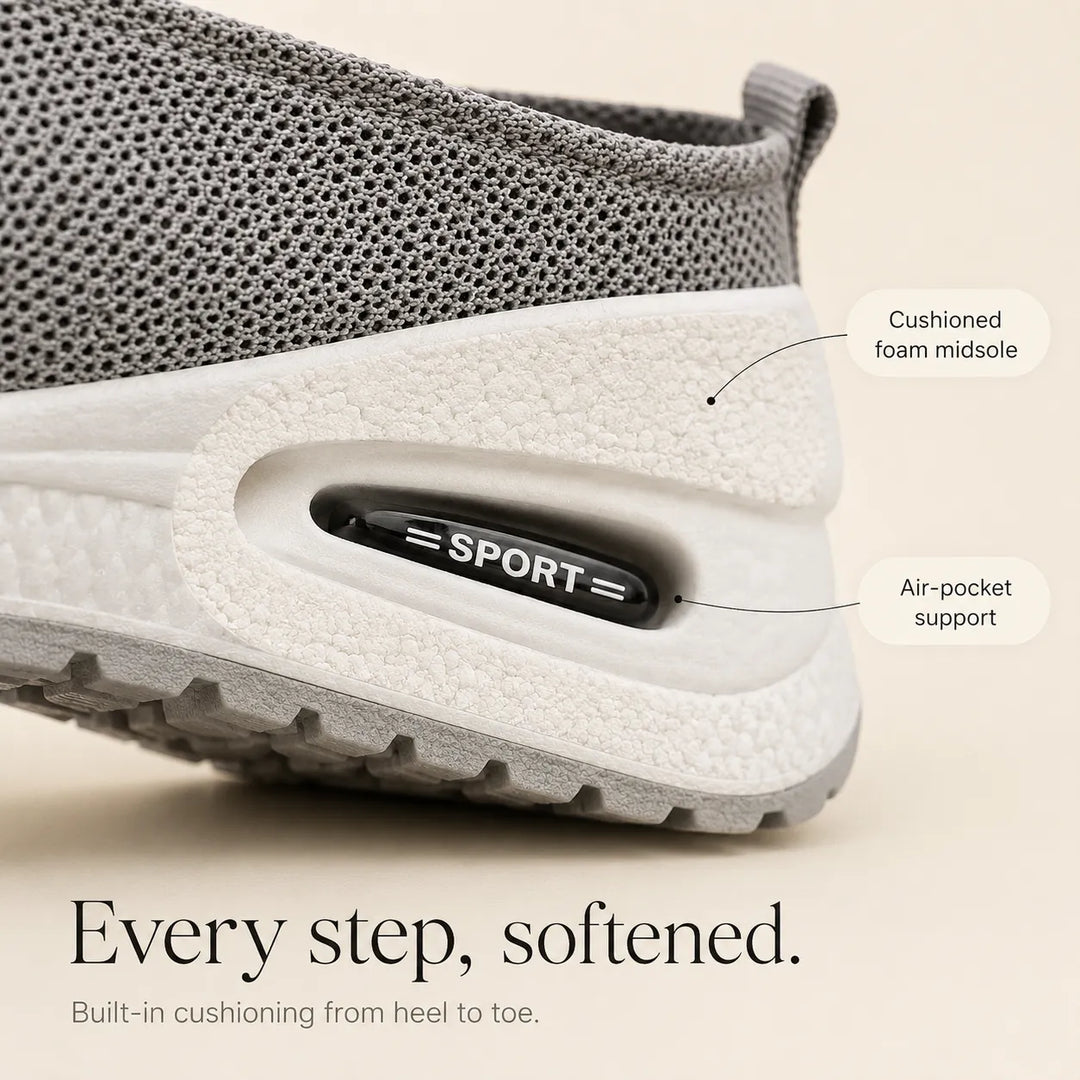 Stelora – Dzianinowe Sneakersy Slip On dla kobiet, Amortyzowane Buty do Codziennego Chodzenia