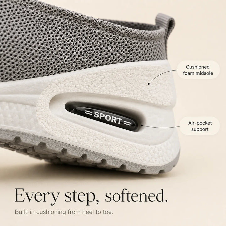 Stelora – Dzianinowe Sneakersy Slip On dla kobiet, Amortyzowane Buty do Codziennego Chodzenia