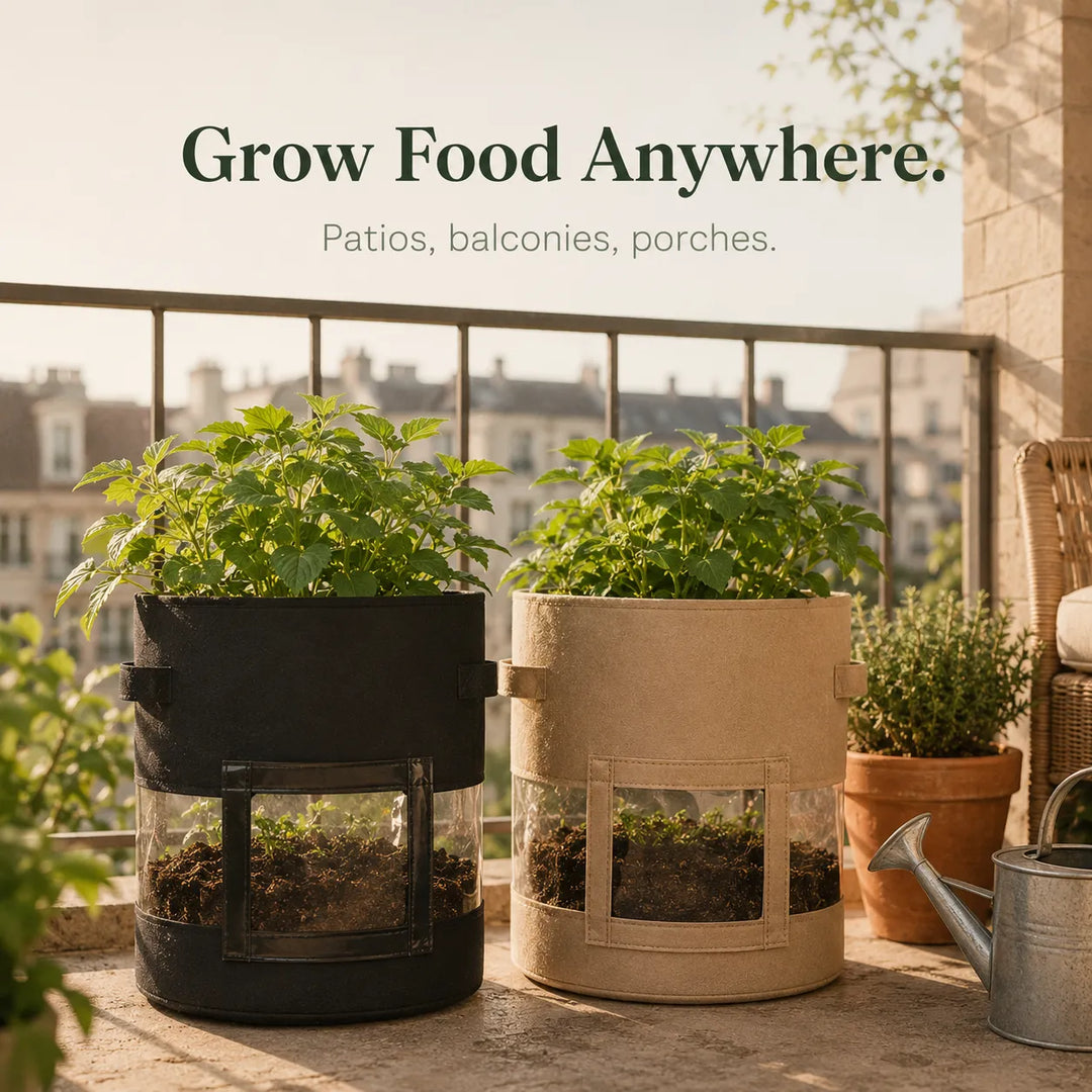 Growvia – Torba do uprawy ziemniaków z przezroczystym oknem na zbiór