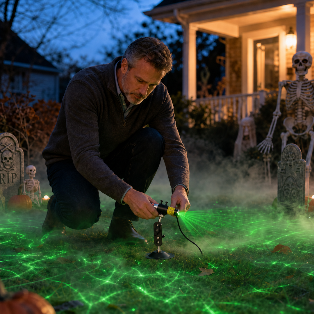 Swampglow – Zielony Projektor Laserowy na Halloween