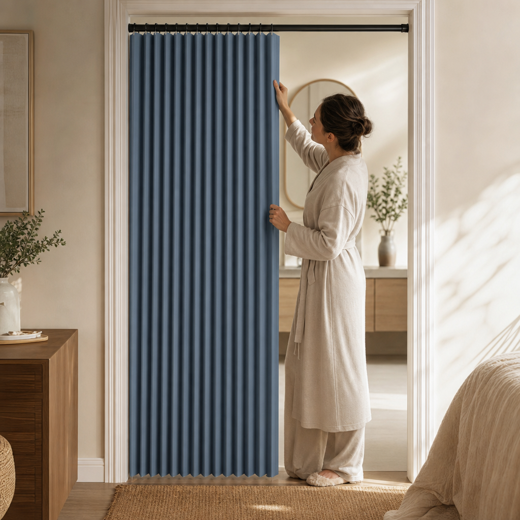 Foldura – Zasłona Drzwiowa z Magnesem, Bez Wiercenia