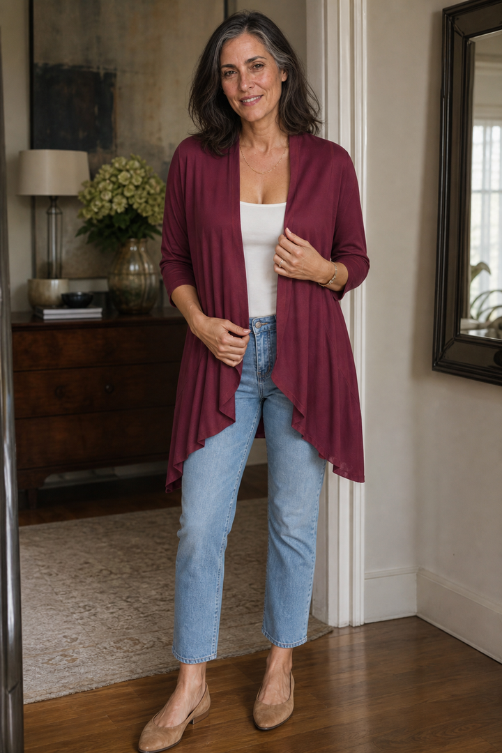 Wearbella – Kardigan z 3/4 rękawami i otwartym przodem