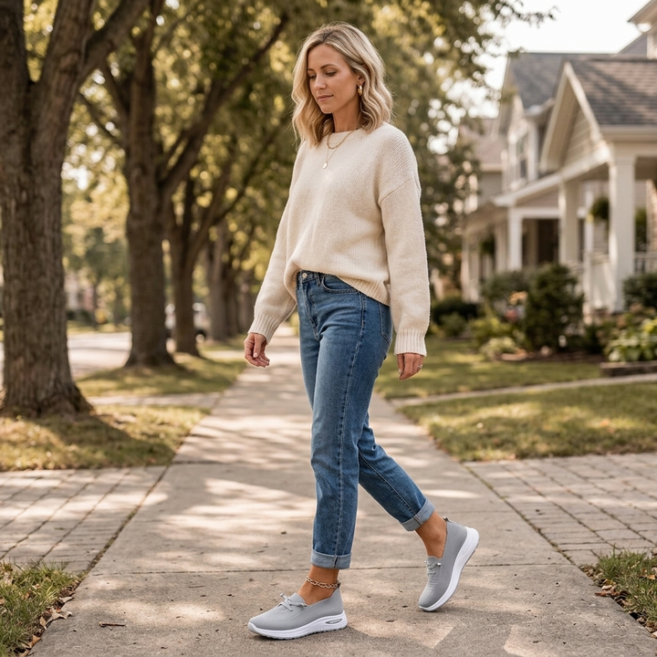 Strideflow – Lekkie Siatkowe Sneakersy Slip-On