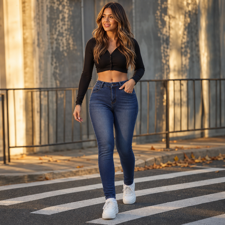 Thermabelle – Dżinsy skinny z pluszowym wykończeniem