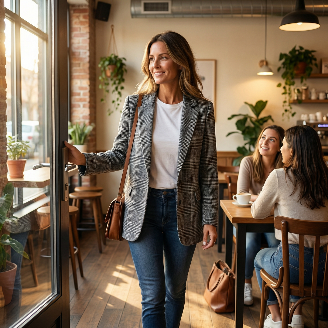 Ellara – Luźna marynarka w kratę