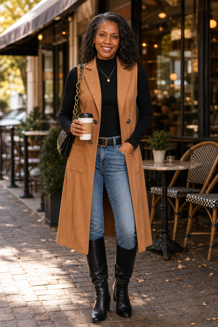 Longline &amp; Co – Kamizelka bez rękawów z otwartym przodem