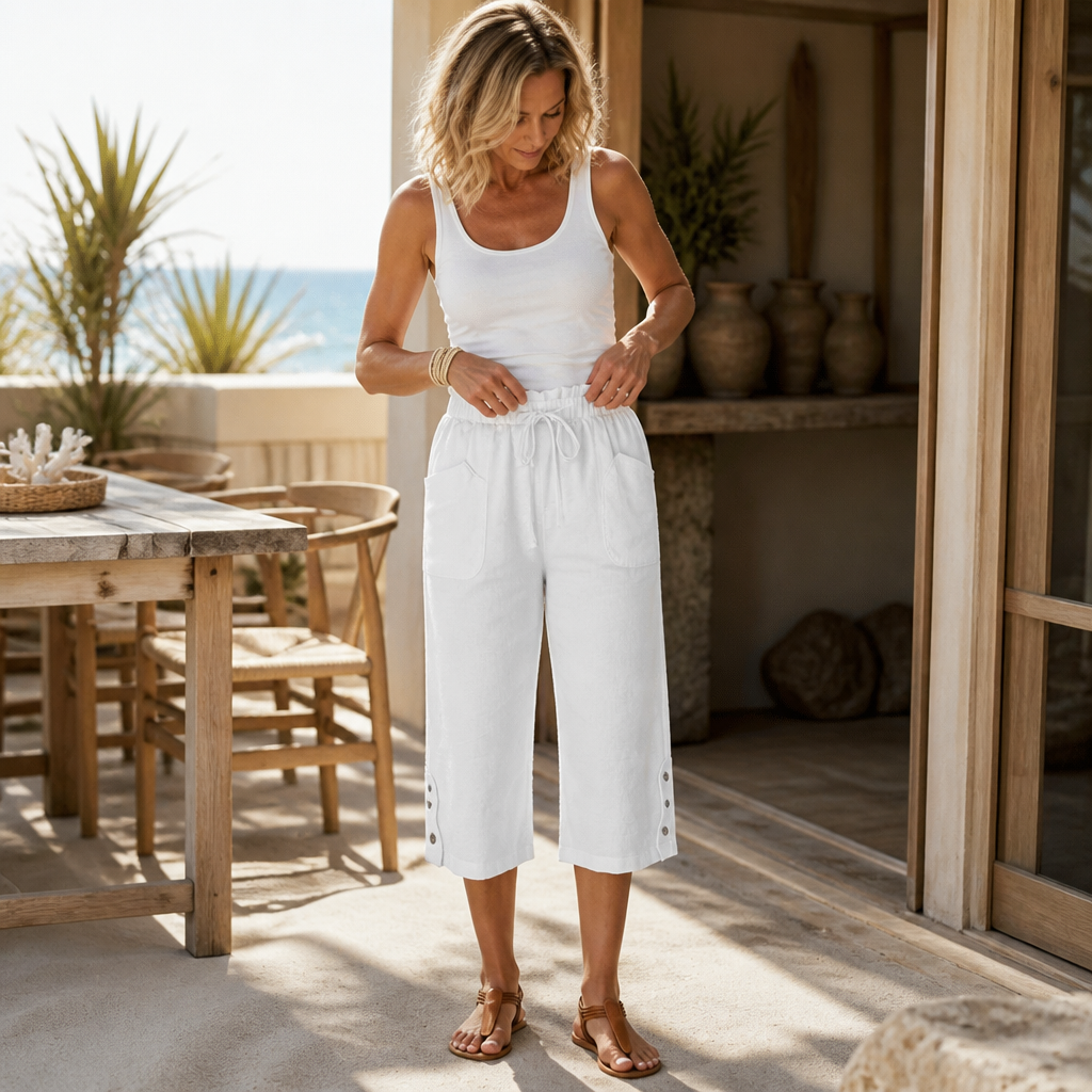 Wearbella – Spodnie z szerokimi nogawkami z regulowanym stanem