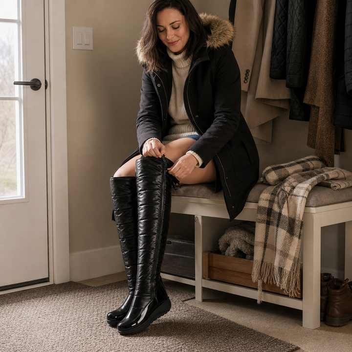 Wearbella – Śniegowce z miękkim wykończeniem do kolan