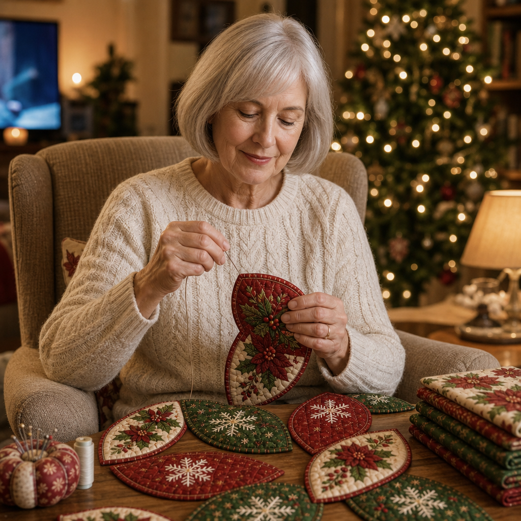 Zestaw do szycia Stitchmas Bow – Zrób to sam Zestaw do szycia ozdoby Mikołaja