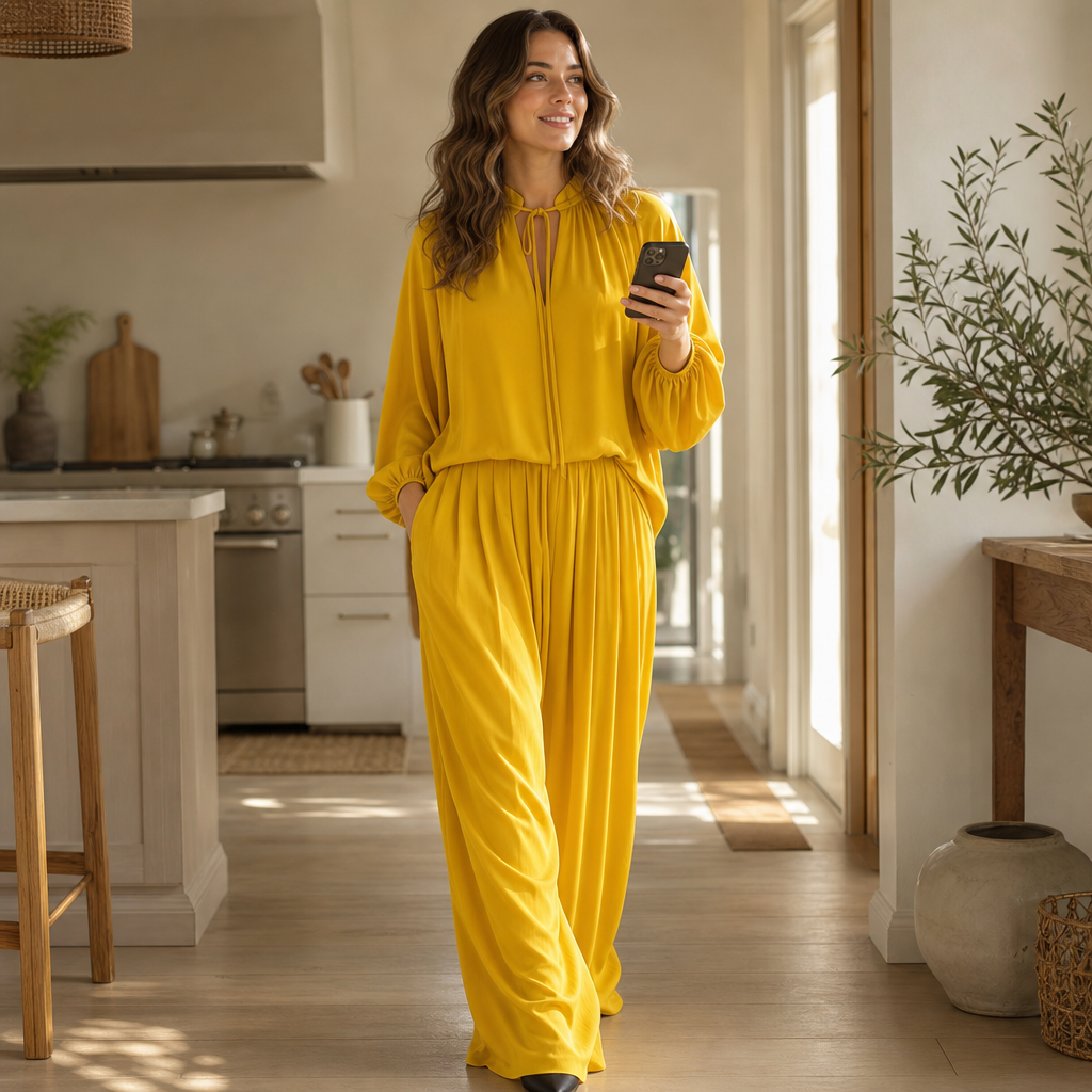 Softwear – Zestaw z Luźnym Topem i Spodniami