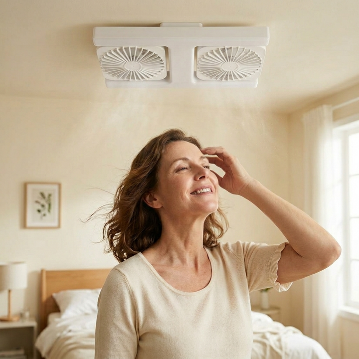 Breezo – Wentylator sufitowy wkręcany z lampą LED
