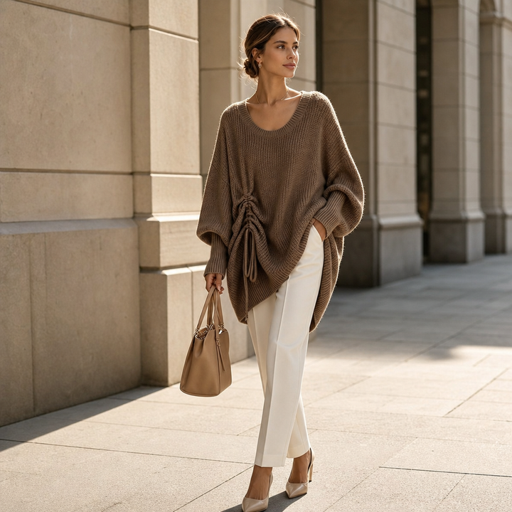 Wearbella – Sweter z bocznymi marszczeniami w oversize