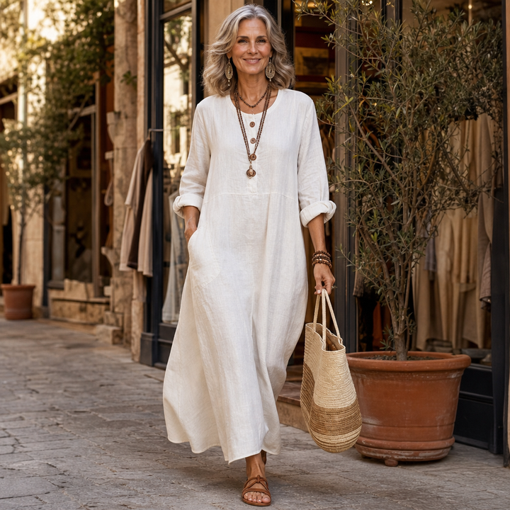 Wearbella – Bezrękawowa Sukienka Maxi z Kieszeniami