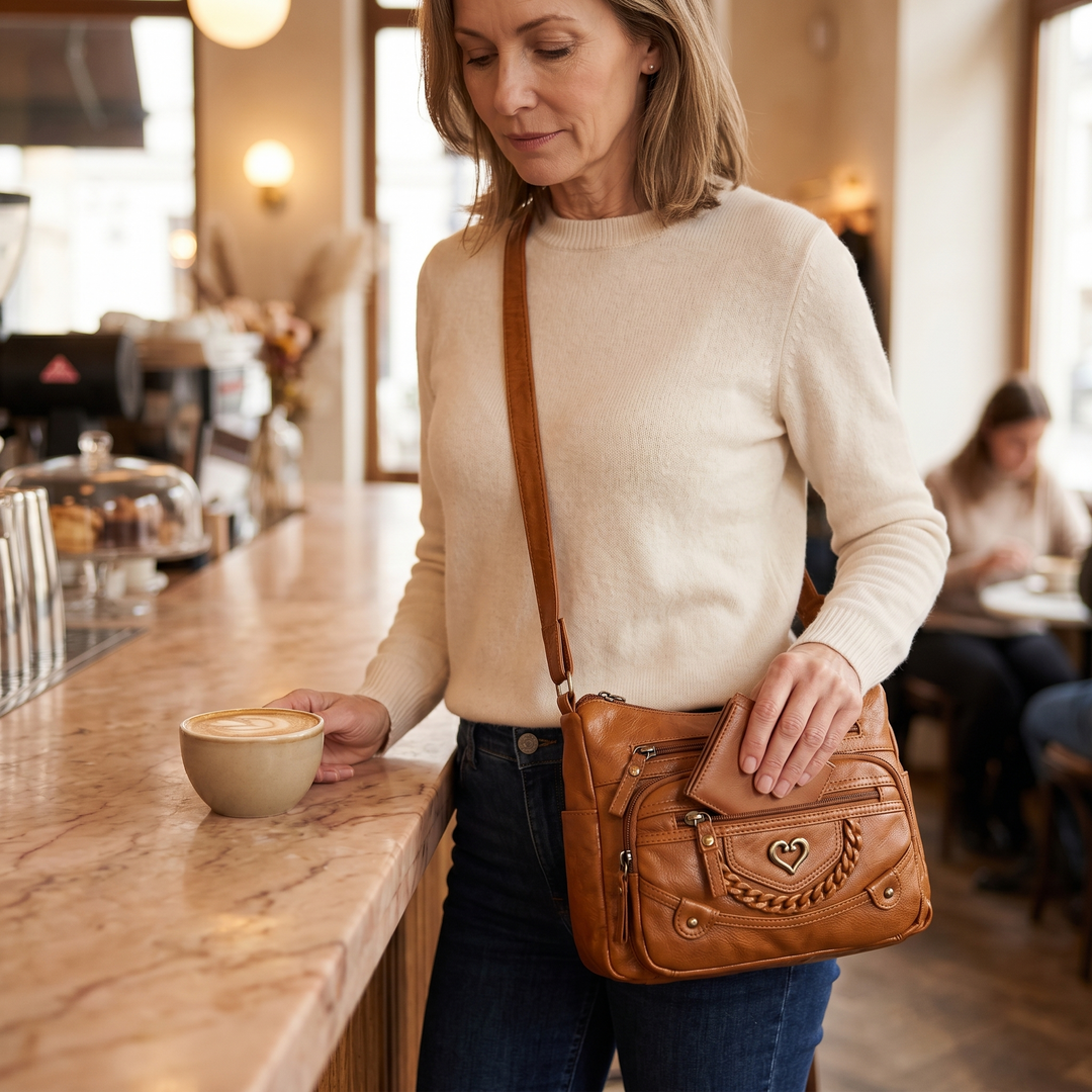 Veluna – Torba crossbody z wieloma kieszeniami do codziennego użytku