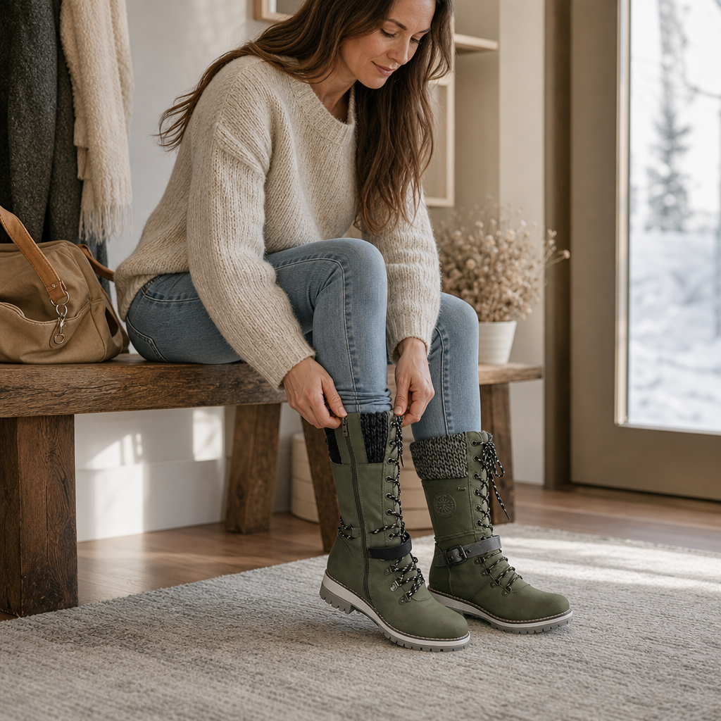 Snowbella – Zimowe Buty do Kolan z Boku na Zamek