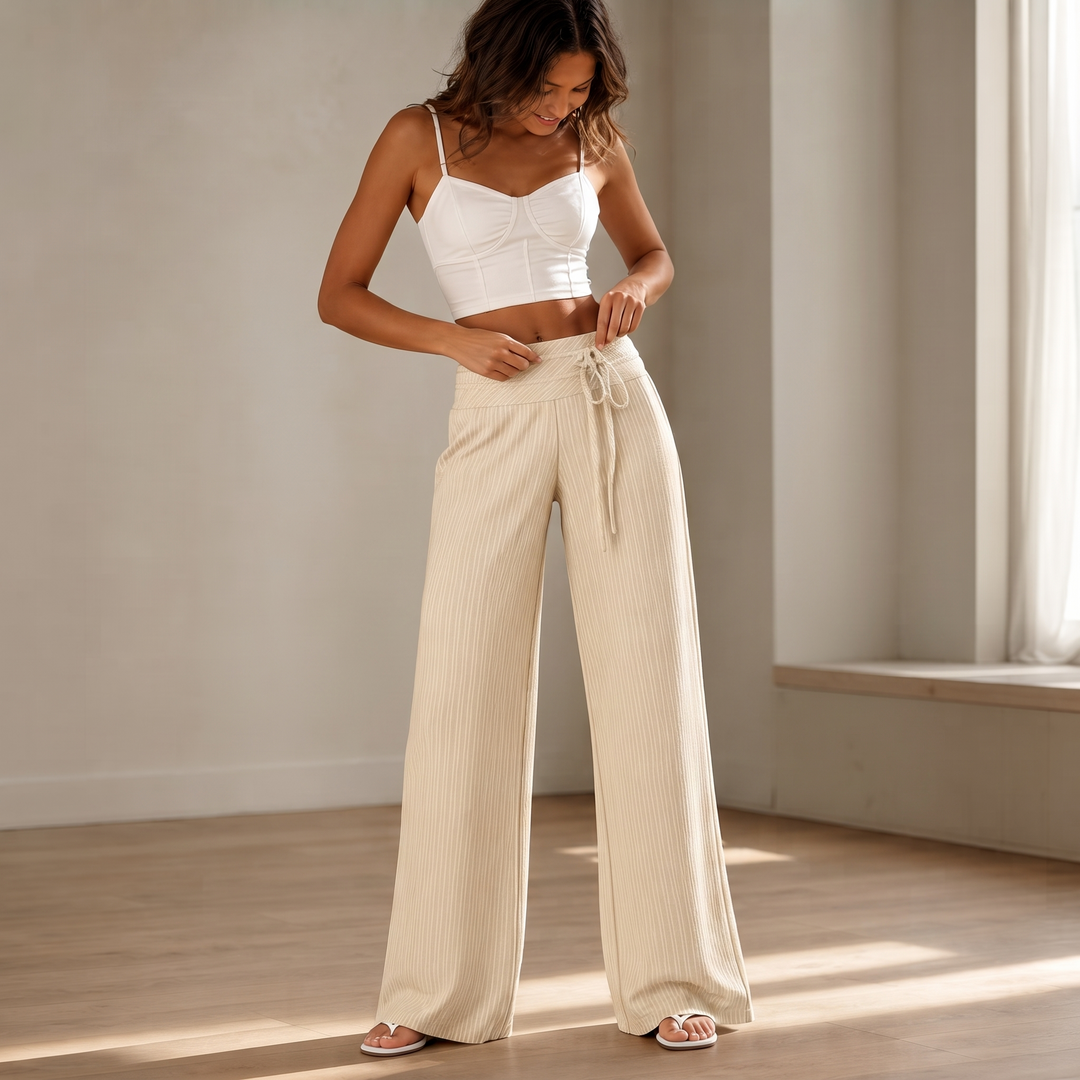 Wearline – Spodnie z szerokimi nogawkami w paski