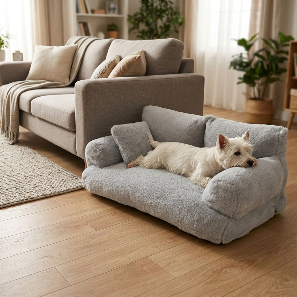 Pawlura – Pluszowa Sofa dla Zwierząt z Praniem Pokrowcem