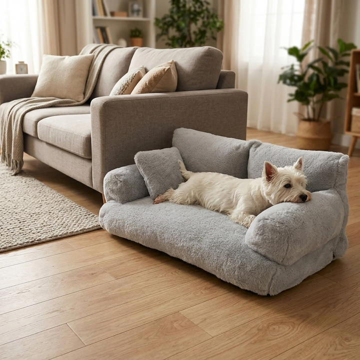Pawlura – Pluszowa Sofa dla Zwierząt z Praniem Pokrowcem