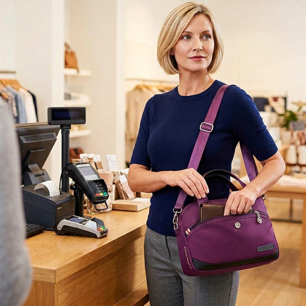 Vossa – Wodoodporna torba crossbody z 10 kieszeniami