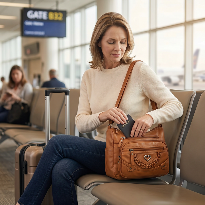 Veluna – Torba crossbody z wieloma kieszeniami do codziennego użytku