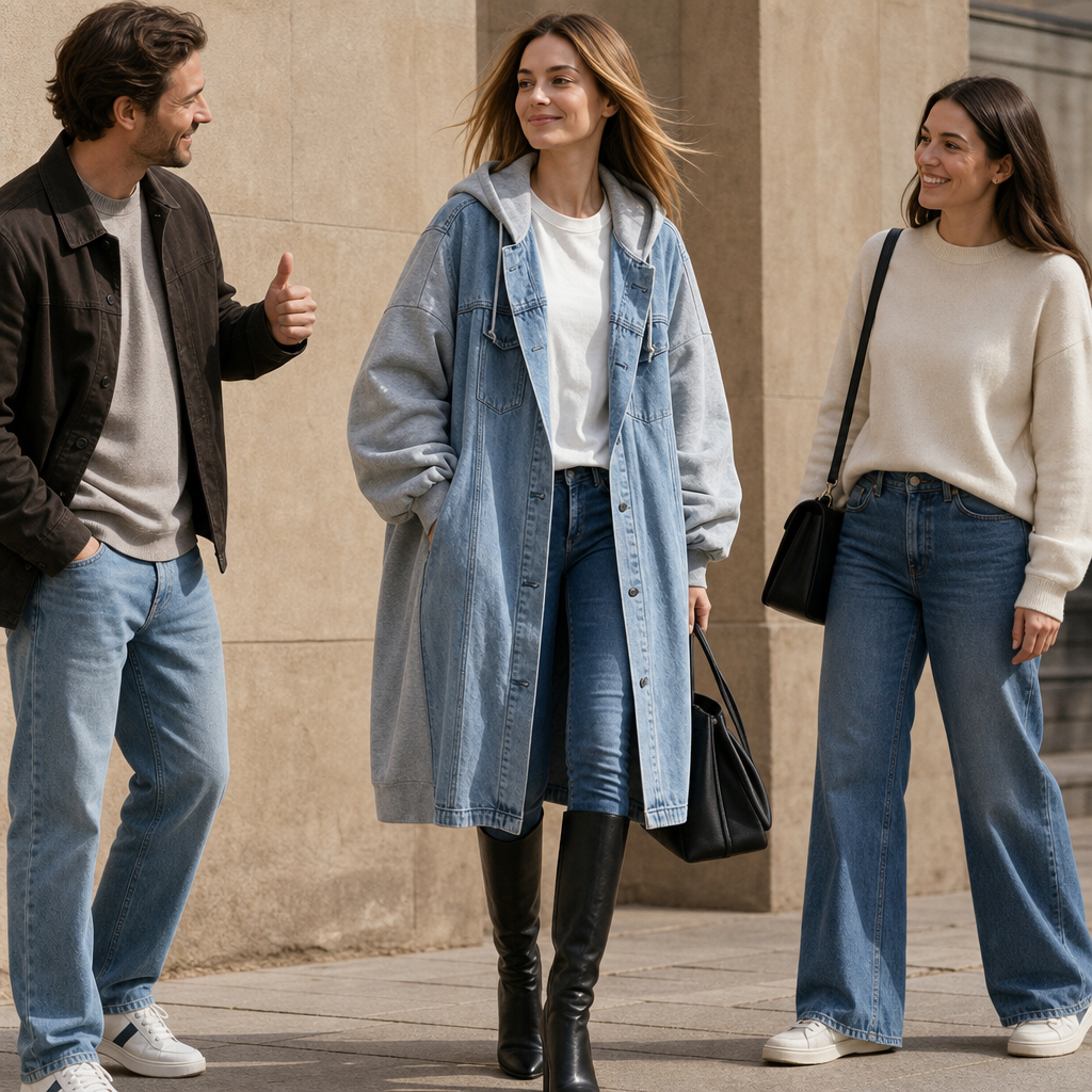 Denimova – Kurtka z kapturem w stylu washed denim