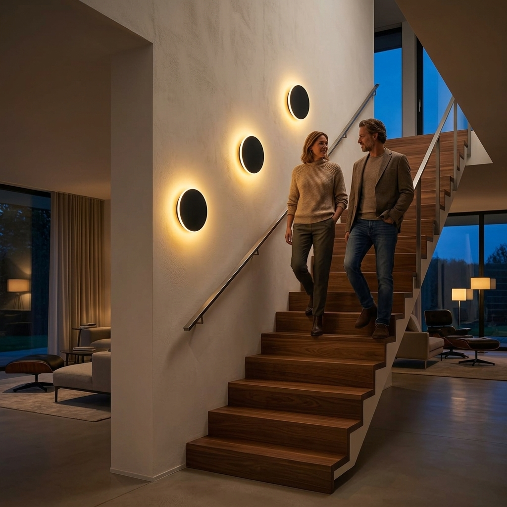 Lunaro – Lampa ścienna LED z podświetleniem Eclipse