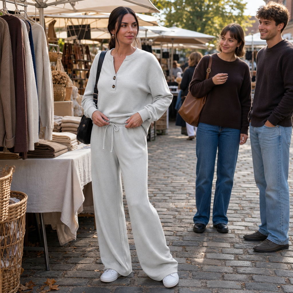 Wearbella – Zestaw z szerokimi nogawkami i paskiem