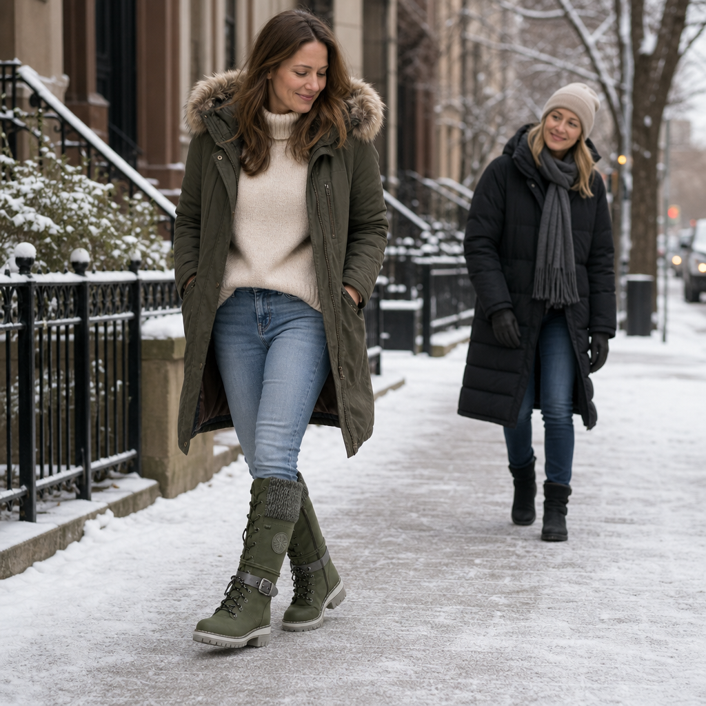 Snowbella – Zimowe Buty do Kolan z Boku na Zamek