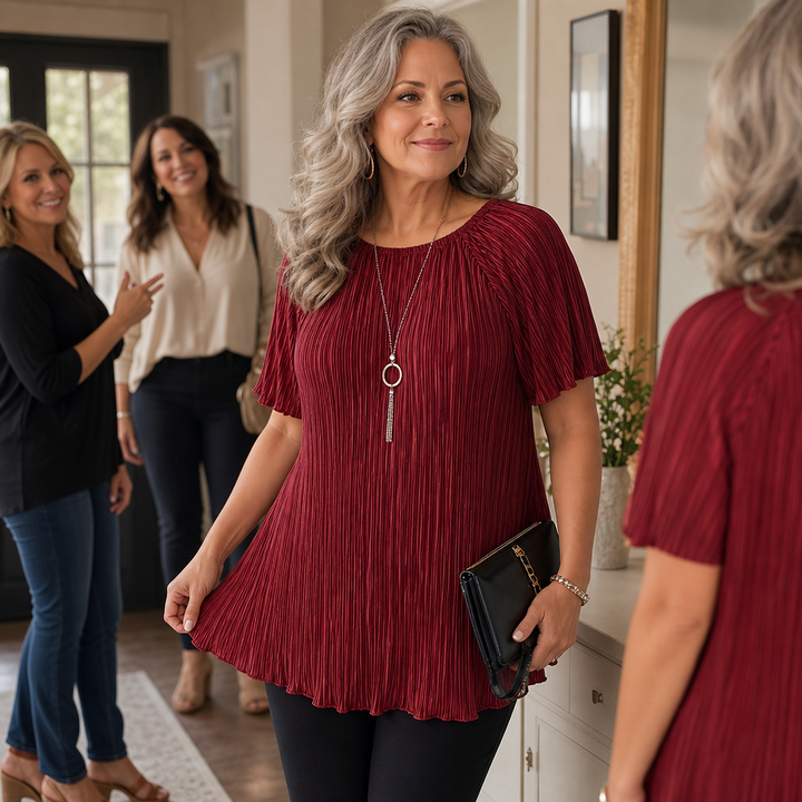 Wearbella – Bluzka z plisami w szerokim kroju